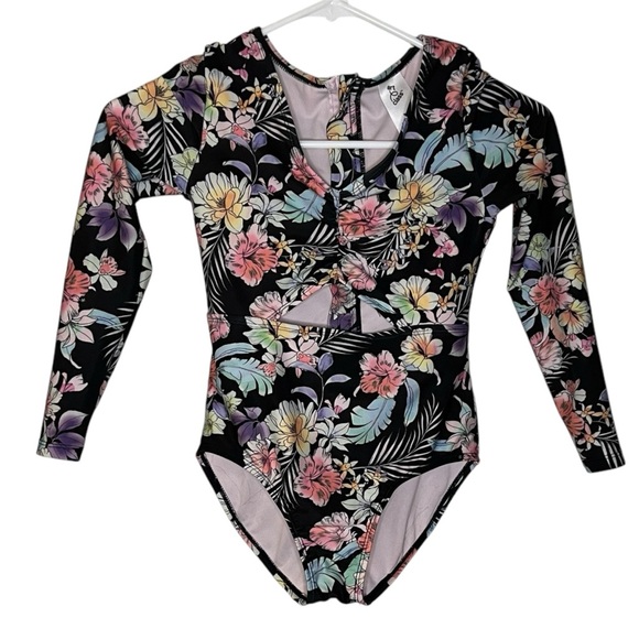 art class Other - Art Class Kids Swim One Piece - Floral Black